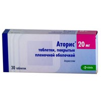 Аторис, таблетки покрытые пленочной оболочкой 40 мг 30 шт